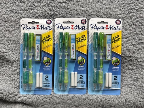 Lof of 3 - Paper Mate Clear Point Mechanical Pencil Set, 0.7mm, #2 Lead