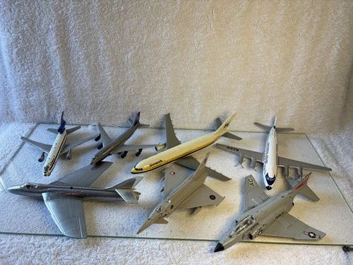 Job Lot 7 Various Vintage Dinky, Corgi , Ertl Etc Aircraft Unboxed Sold As Seen