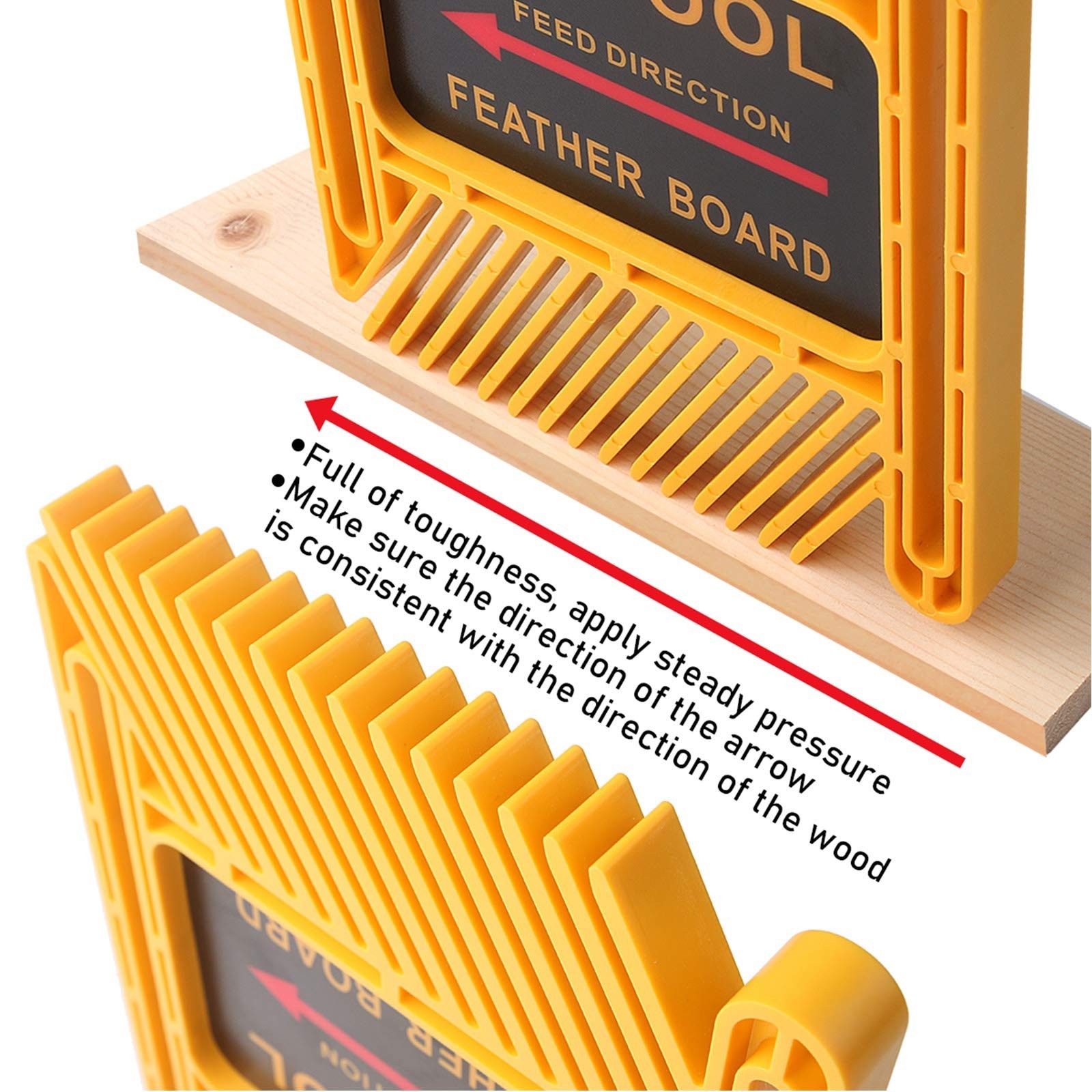 Featherboards, Adjustable Woodworking Safety Device Feather-Loc for Table Saw...