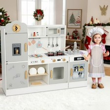 Wisairt Pretend Play Kitchen Set Gray