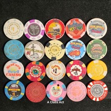 20, Different Vintage Casino Chips Lot. See Photos. Our B2314