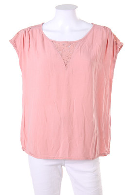 VERO MODA Shortsleeve Blouse Lace Insert M light pink