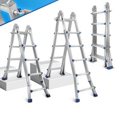 Multifunktionsleiter Ausziehbar Mehrzweckleiter Aluleiter 4x4/4x5