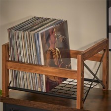 Vinyl Record Storage Unit for 50-100 7"-12" Albums, Organizer  Display