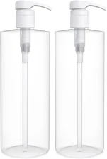 Empty Shampoo Pump Bottles, 32 OZ / 1 Liter, 2 Pack