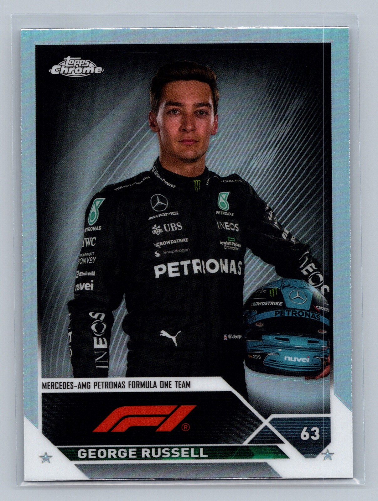 2023 Topps Chrome Formula 1 #13 George Russell Refractor
