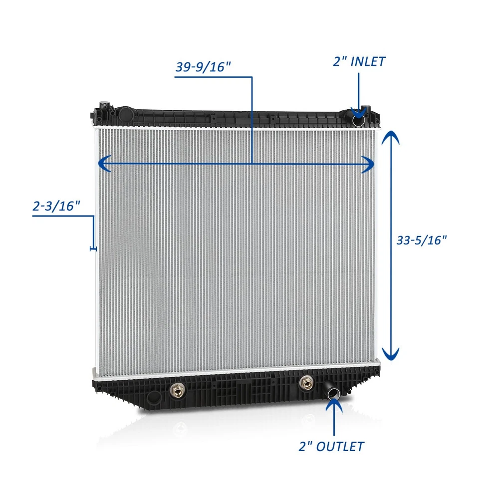 Repuesto radiador de 2 filas para 08-17 Western Star 4700SF/Freightliner 114SD Foto 2 de 4