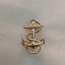 Vintage Sterling Silver United States Navy Anchor Uniform Pin Badge