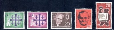 5 Verschiedene Briefmarken Berlin 1961, Postfrisch