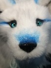Arctic Fox Handmade Art Posable  Fantasy White Gorgeous Blue Eyes 17in+ Standing — photo 3