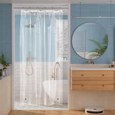 Shower Stall Curtain Liner, 36X72 Clear PEVA Lightweight Single Stall Narrow Sho