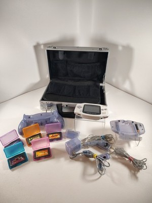 Original Nintendo Gameboy Advance AGB-001 Case, handle accessories and 5 Games