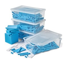 Base Ten Blocks 644 Piece Set Blue Plastic Math Counting
