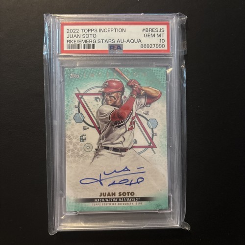 Juan Soto [Aqua] #BRES-JS 2022 Topps Inception Rookie and Emerging Stars Autographs card