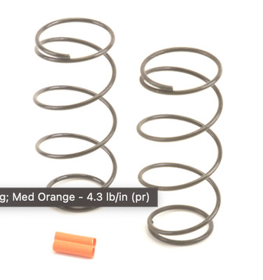 Schumacher Core RC High Response Spring; Med Orange - 4,3 lb/in PR834 Cougar