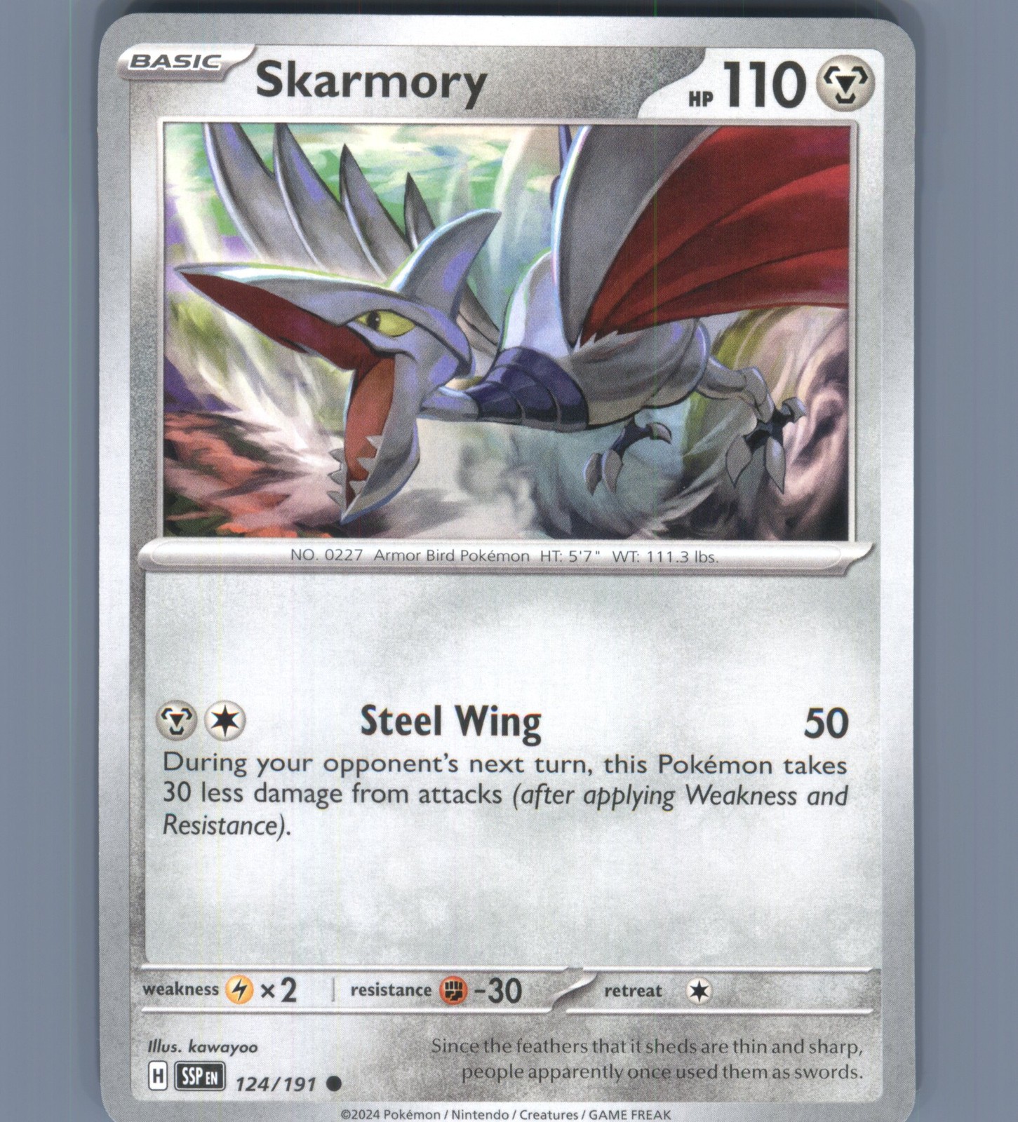 Skarmory Common SV08: Surging Sparks 124/191 NM English