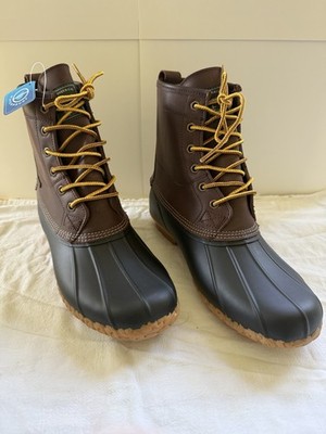 G.H. Bass Mallard Waterproof Duck Boots Men s 10M Chocolate Brown Leather NEW