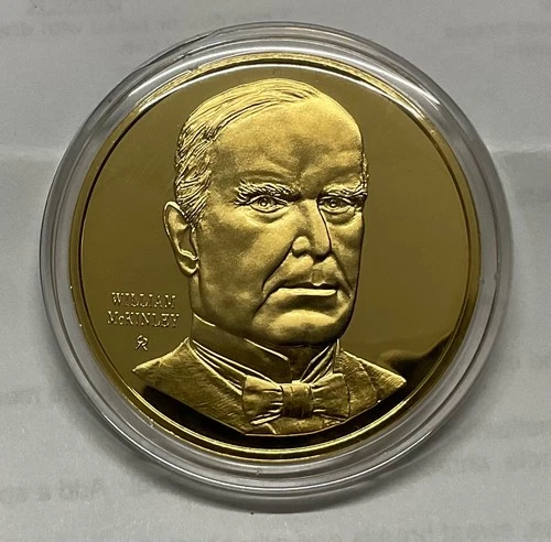 1973 FM STERLING SILVER 41 GRAM PROOF PRESIDENTIAL COIN = 1.2 OZ ASW = McKINLEY