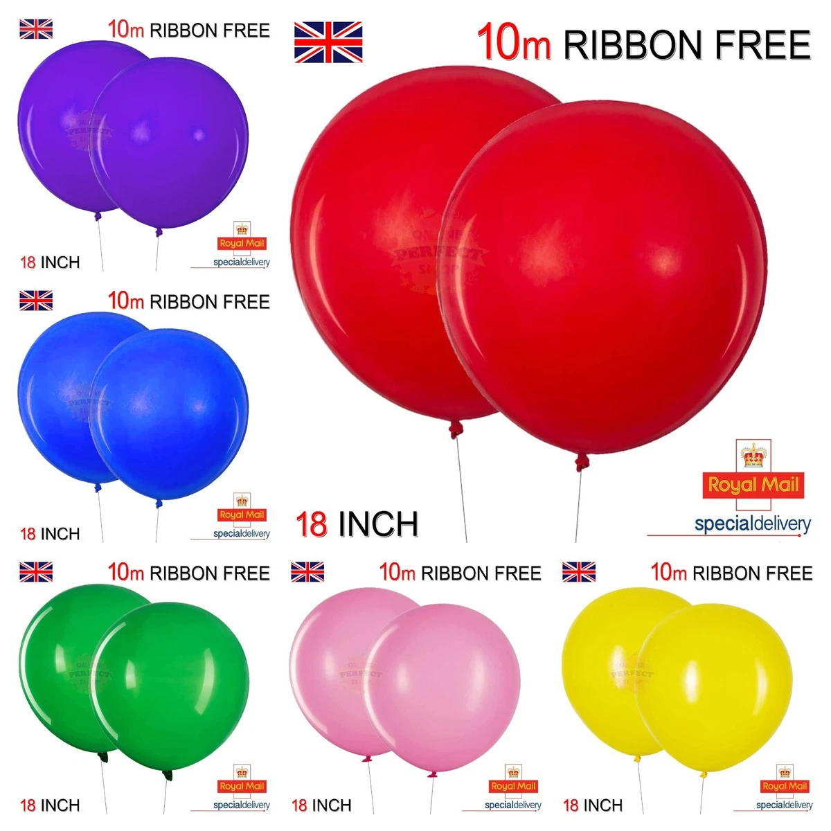 5 X 18 Inch Large Giant Oval Latex Big Balloons Wedding Party