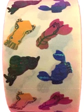 400 Sea Safari stickers in roll of 100 modules 2" x 2", each sticker 1", RMP4103