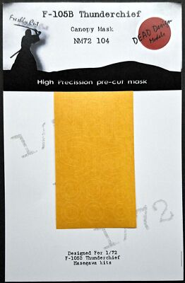 Dead Design 1/72 F-105B THUNDERCHIEF CANOPY PAINT MASK Hasegawa