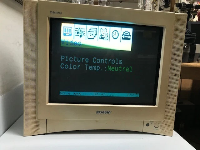 Sony Trinitron KV13FS110 VGA CRT Monitor, used - tested, works (FC114 Top T1249) - Image 3 of 4