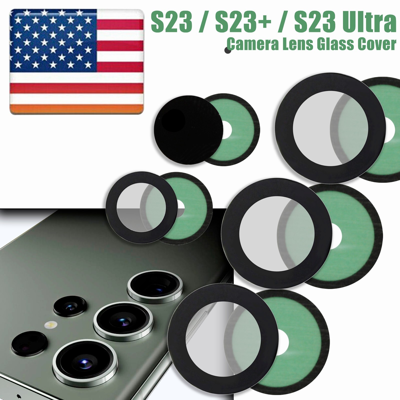 OEM Back Rear Camera Lens Glass Cover Replacement For Samsung Galaxy S23/+/Ultra