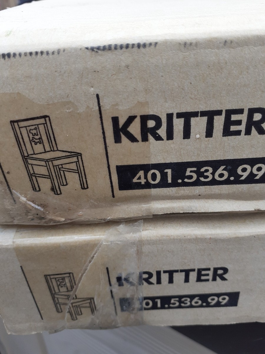 Rare Boxed and Unused Nursery Ikea X KRITTER Wooden Chairs White