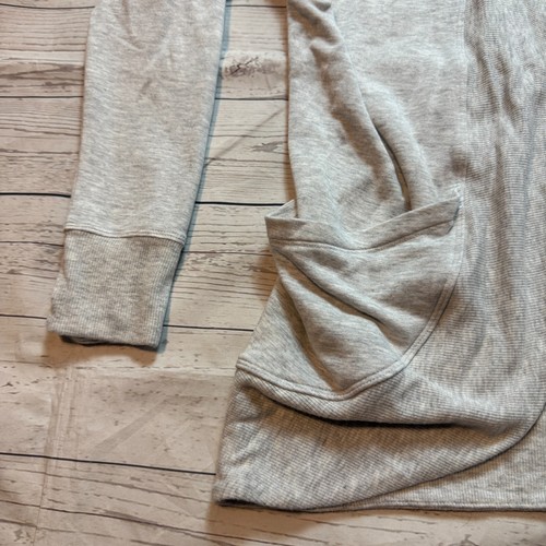 Athleta Girl Sweatshirt Gray Open Front Cardigan Pockets Gray Youth Large 12 - Picture 2 of 12
