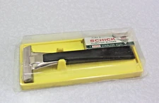 Vintage Schick Type L-1 1965 - 1980 Long Black Handle Injector Safety Razor Set
