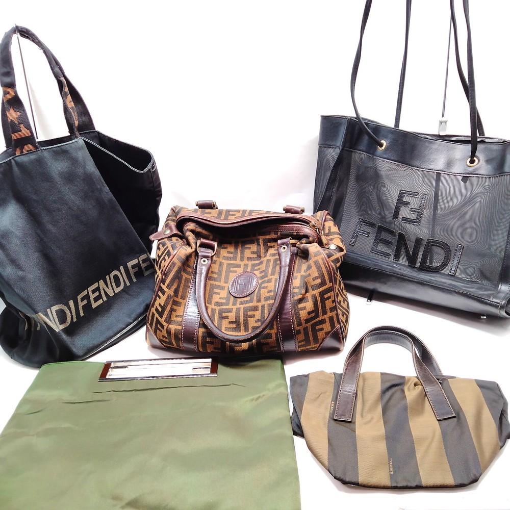 Fendi Hand Bag  Hand Bag Tote Bag 5 set Black Canvas,Nylon,Vinyl 3851055
