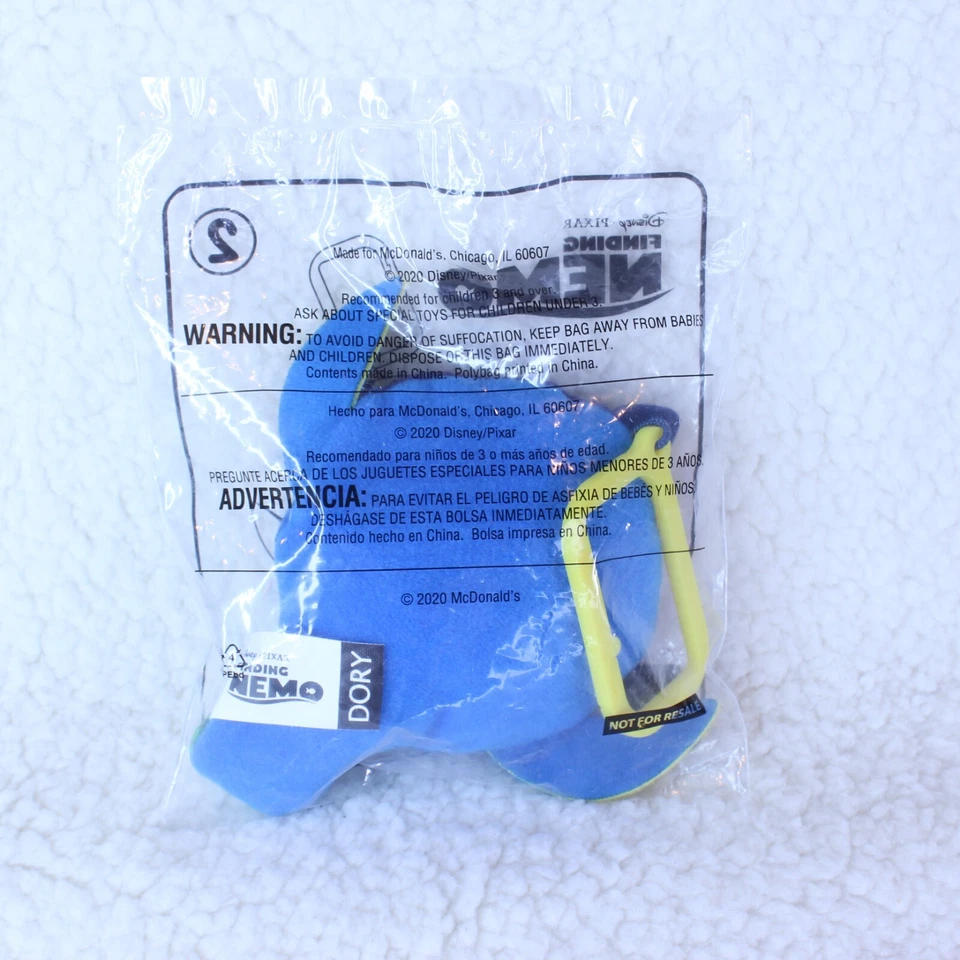 LLAVERO DORY McDonalds Happy Meal Disney Pixar ENCONTRANDO NEMO #2 JUGUETE de peluche Foto 2 de 4