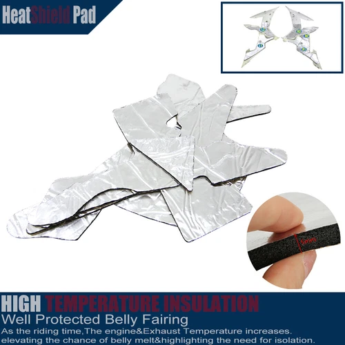 Pre-Cut Belly Fairing Heat Shield Mat Insulation For Yamaha YZF R1 2002-2003