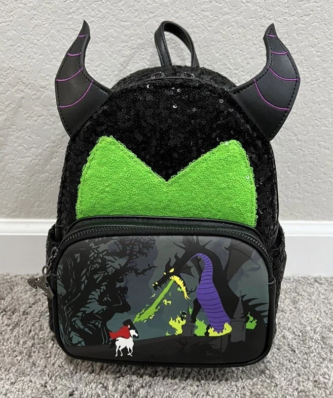 NWT Loungefly Disney Villains Maleficent Dragon Mini Backpack *New