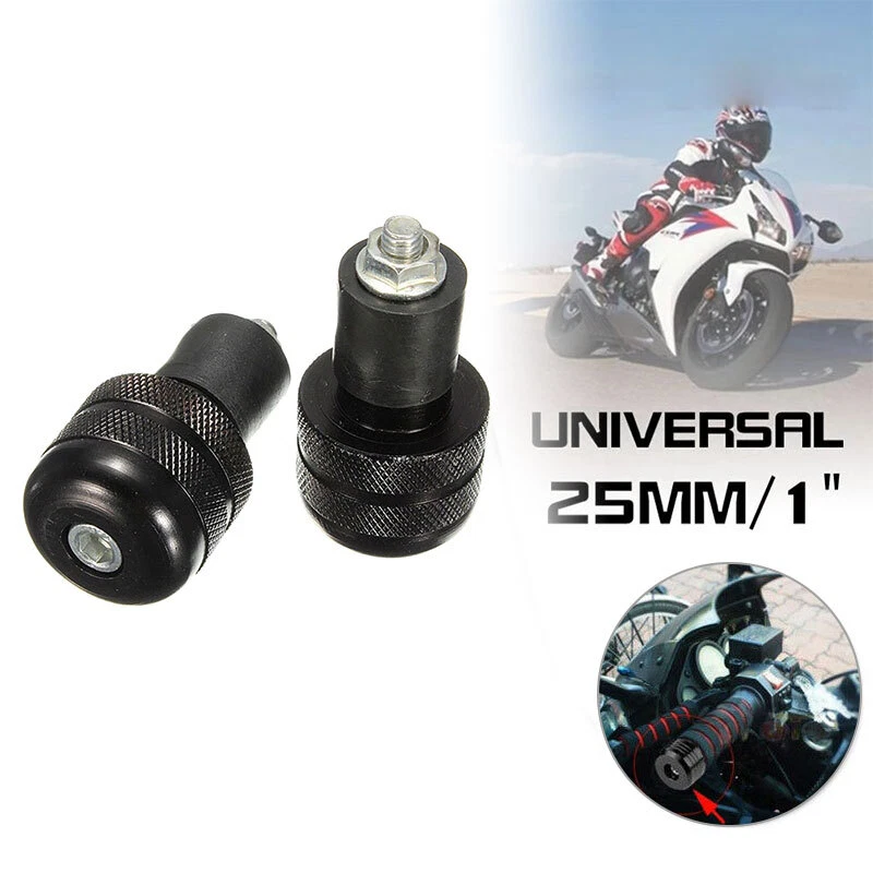 2pcs 7/8" 22mm Universal Motorcycle Bar End Caps Grips Balanced Handlebar Plugs - image 2 of 4