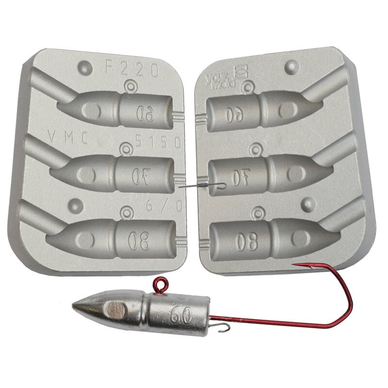 Moule à plomb Jig fusé à triple empreinte PAWIS PECHE pour lests profilés