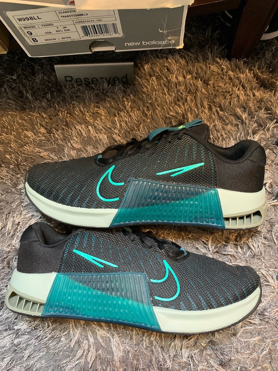 Men's Size 12 Nike Metcon 9 Black Geode Teal Clear Jade DZ2617-003