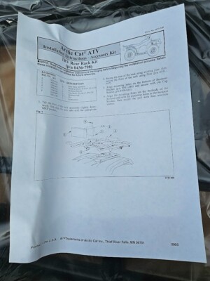 New Arctic Cat ATV TRV Rear Rack Kit Part # 0436-798 | eBay