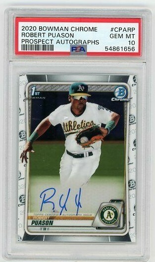 2020 BOWMAN CHROME ROBERT PUASON PROSPECT AUTO #CPARP PSA 10