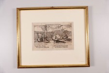 Lithographie aus Bibel Falckenstein mit Bibelvers 18 / 19. Jahrhundert
