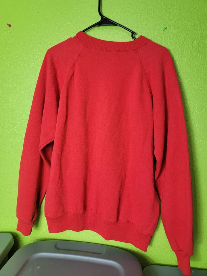 Sudadera Vintage Estampado Artístico Cuello Redondo Laurel Burch Amazonia Selva Tropical Roja Lg Foto 4 de 4