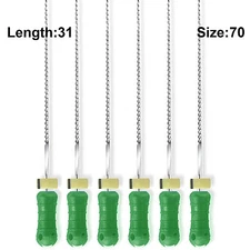 Sky Choice K-Files - 31 mm Length, Size 70 Green with Rubber Stopper 6/Pkg