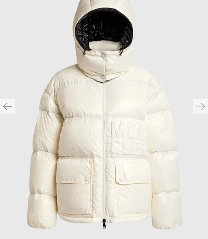 Giacca Moncler donna panna Abbaye taglia 0