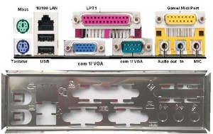 ATX Blende I/O shield Asus A7N266-VM SE #263 A7S-VM A7V266-M io schield NEU OVP