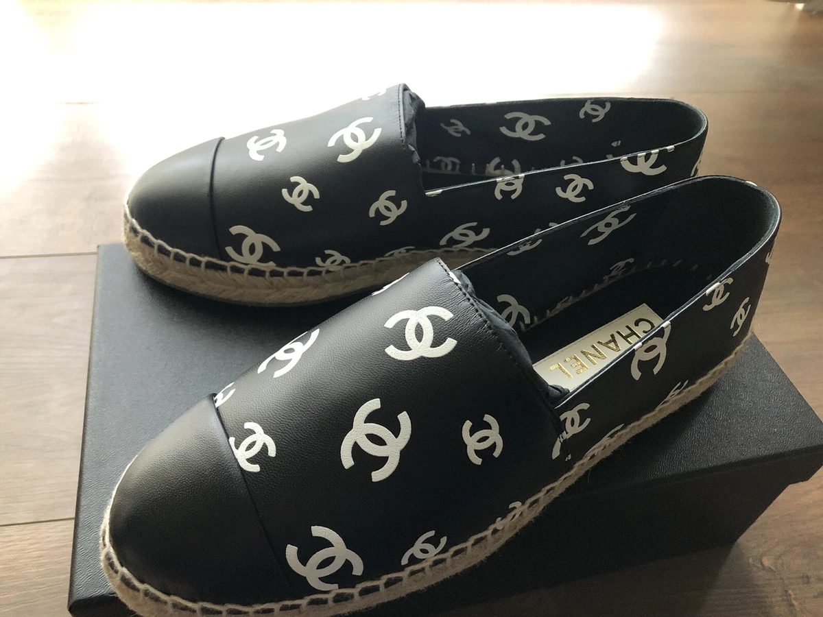 new in box chanel espadrilles size 40 lambskin shoes