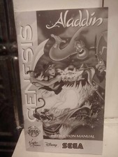 Vintage 1993 Disney's ALADDIN Sega Genesis Game Instruction Manual Booklet ONLY