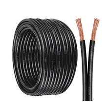 12 Gauge Wire 2 Conductors Copper Wire, 12 AWG Battery Cable Oxygen Free Copp...