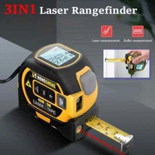 3 in 1 Laser Tape Measure Laser Distance Measuring Rangefinder Infrared Ruler