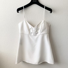 Versace medusa silk bustier tank