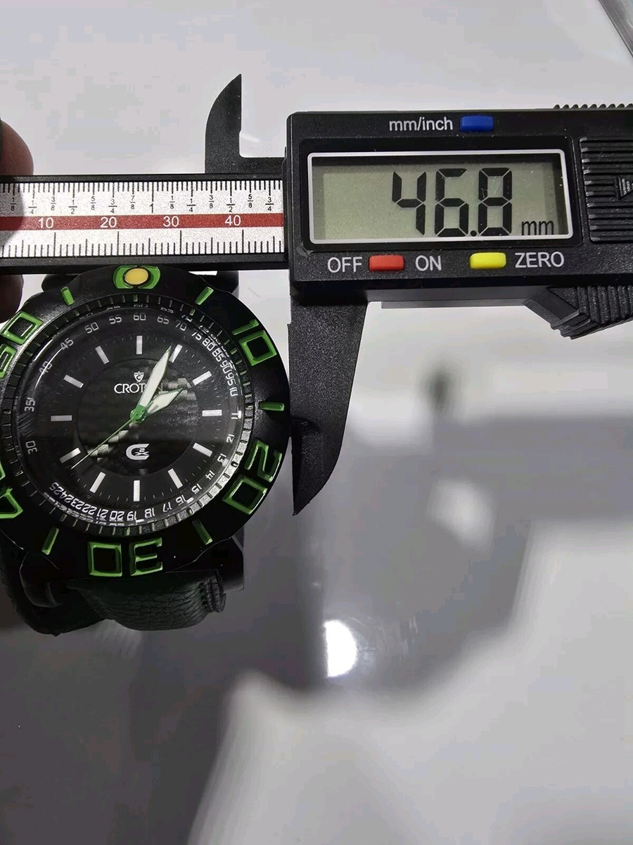 CROTON CX328014 RARE ROTATING BEZEL, W. R. GREEN LEATHER BAND | eBay